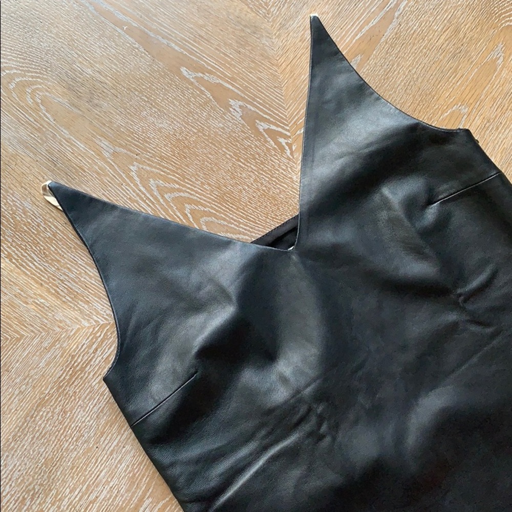 MAISON MARTIN MARGIELA Black Strap Leather Tank Top 4 - Picture 6 of 15